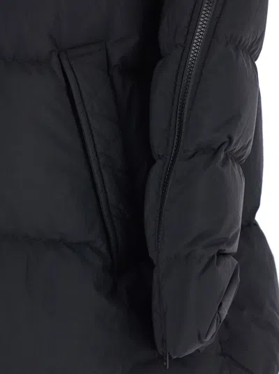 Herno Black Down Jacket With Removable Drawstring Hood In Tech Fabric Woman In Black