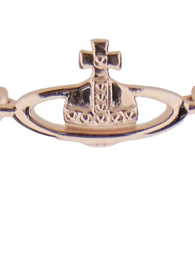 Vivienne Westwood Vendome Faded Gold-colored Ring With Orb Logo On The Front In Bronze Woman In Gold