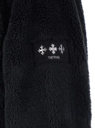 Tatras Menfi Black Jacket With Drawstring Hood And Logo Patch On The Sleeve In Ecofur Man In Black