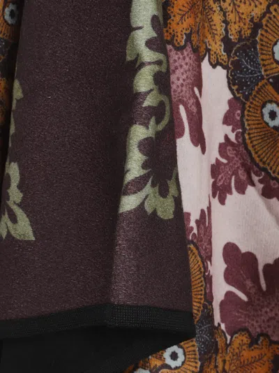 La Doublej Virgin Baize Wool Poncho In Brown