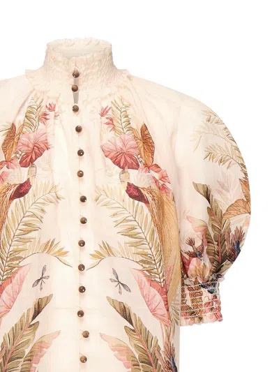 Zimmermann Ascension Ramie Shirt In Neutral