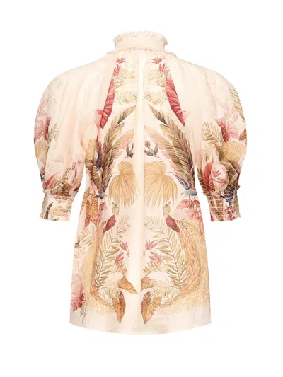 Zimmermann Ascension Ramie Shirt In Neutral