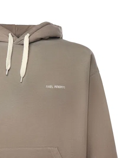 Axel Arigato Men Organic Cotton Hooded Sweatshirt In Brown