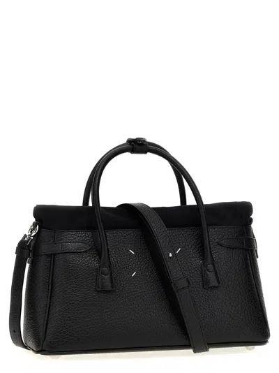 Maison Margiela Black Leather 5ac East West Handbag In Black