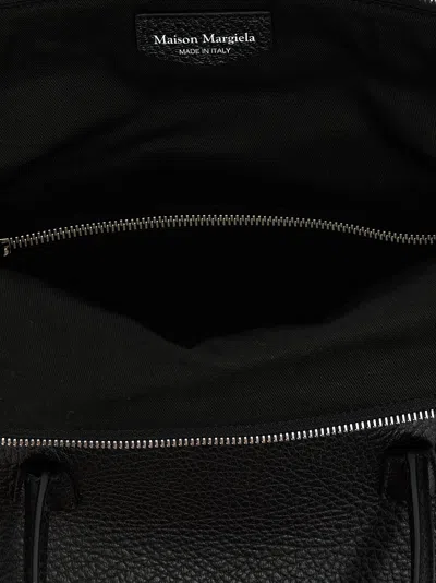 Maison Margiela Black Leather 5ac East West Handbag In Black