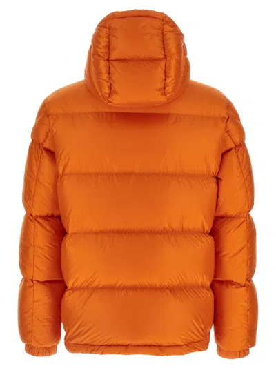 Moncler Long-sleeved Cotton Jacket In Orange