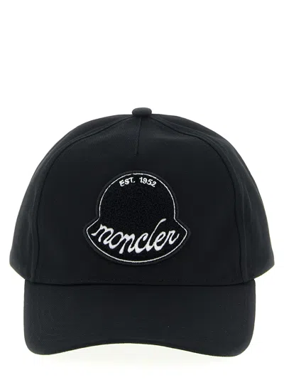 Moncler Logo-patch Adjustable Baseball Cap In Black
