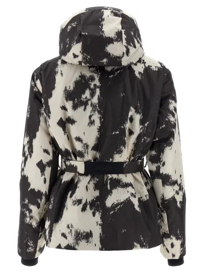 Fendi Frosted Fauna Puffer Jackets Multicolor In Black