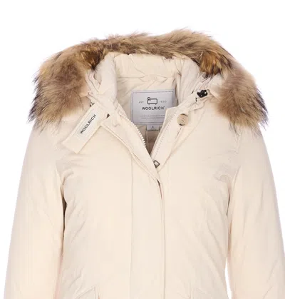 Woolrich Arctic Raccoon Parka In Neutral