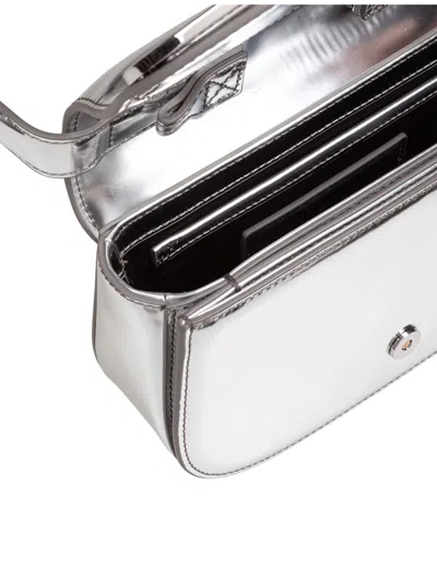Diesel 1dr Shoulder Bag In Mirrored Leather Color Silver In Silver