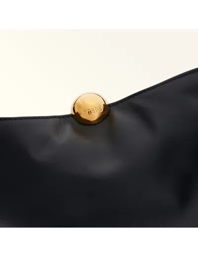 Furla Soft Padded Nappa Shoulder Bag In Black