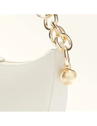 Furla Sfera Leather Shoulder Bag In White