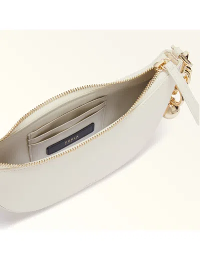 Furla Sfera Leather Shoulder Bag In White