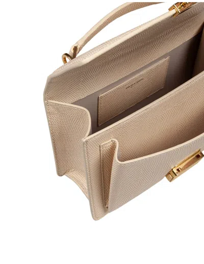 Golden Goose Bag Venezia Tejus I Leather With Python Pattern Color Vanilla In White