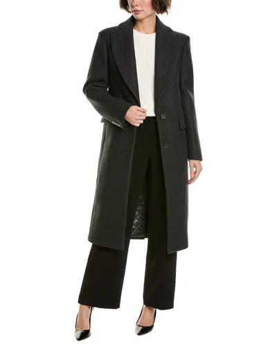 Michael Kors Collection Chesterfield Wool Coat In Gray