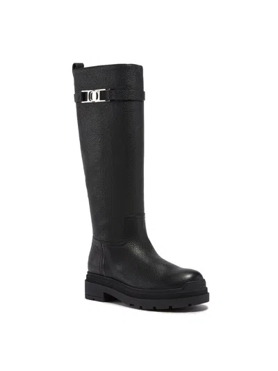Ferragamo Leather Boots In Black