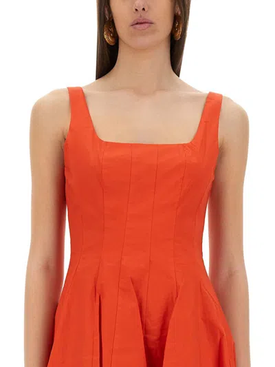 Staud Mini Dress "wells" In Red