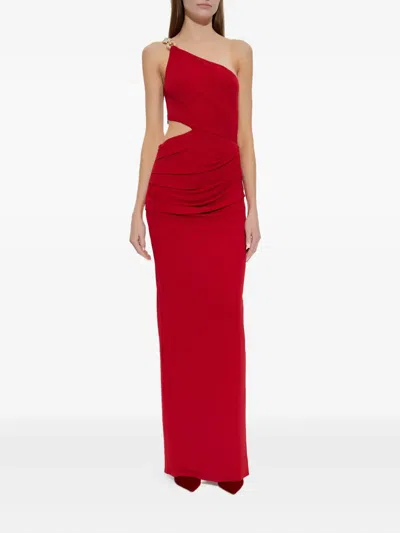 Cult Gaia Cut-out One-shoulder Maxi Dress In Red