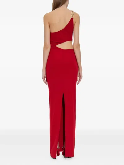 Cult Gaia Cut-out One-shoulder Maxi Dress In Red