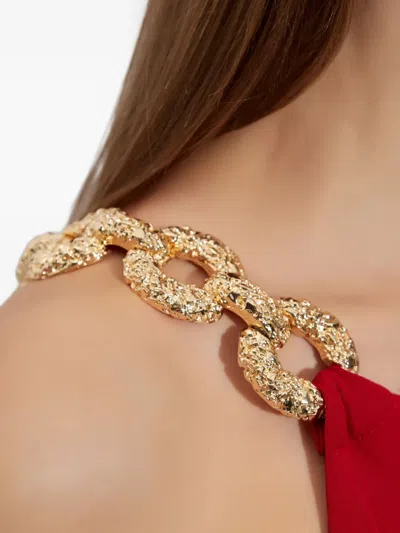 Cult Gaia Cut-out One-shoulder Maxi Dress In Red