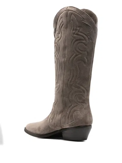 Julie Dee Ge039 Embroidered Boot In Gray
