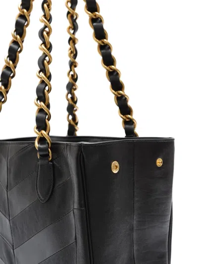 Valentino Leather Tote Bag In Black