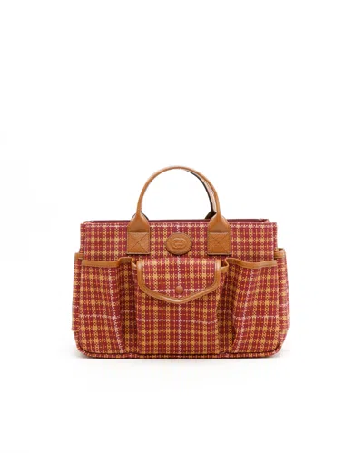 Gucci Checkered Pocket Handbag In Multi