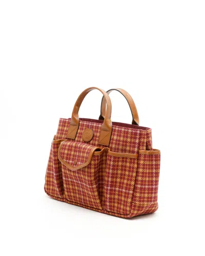 Gucci Checkered Pocket Handbag In Multi