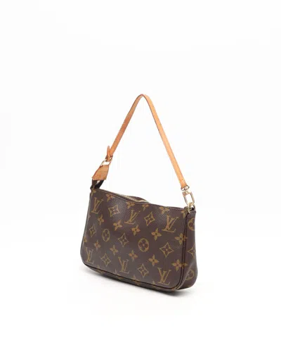 Pre-owned Louis Vuitton Monogram Pochette Accessoires Bag In Brown