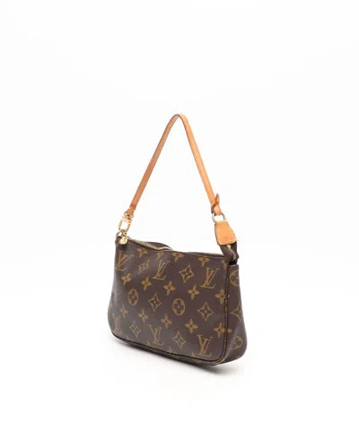 Pre-owned Louis Vuitton Monogram Pochette Accessoires Bag In Brown
