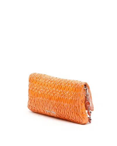 Miu Miu Patent Crystal Bag In Orange