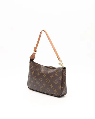 Pre-owned Louis Vuitton Monogram Pochette Accessoires Bag In Brown