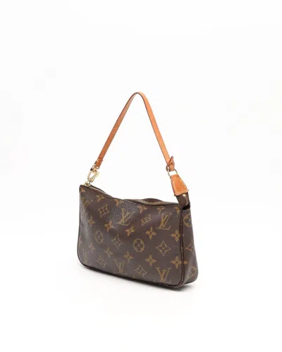Pre-owned Louis Vuitton Monogram Pochette Accessoires Bag In Brown