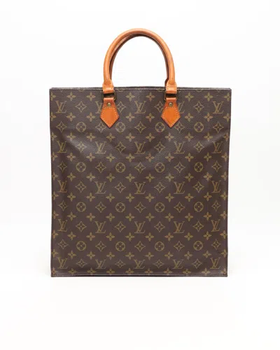 Pre-owned Louis Vuitton Monogram Sac Plat Bag In Brown