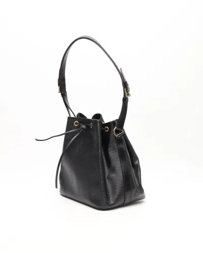 Pre-owned Louis Vuitton Epi Petit Noé Bag In Black