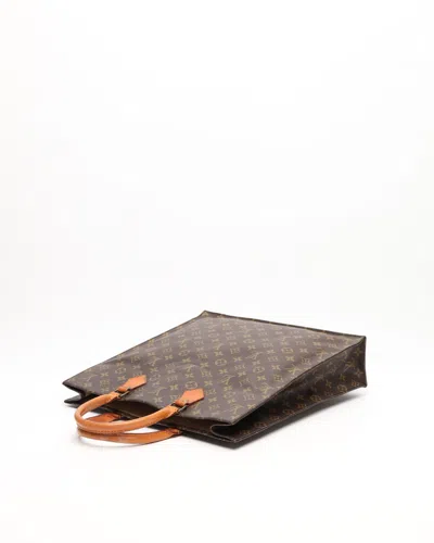 Pre-owned Louis Vuitton Monogram Sac Plat Bag In Brown