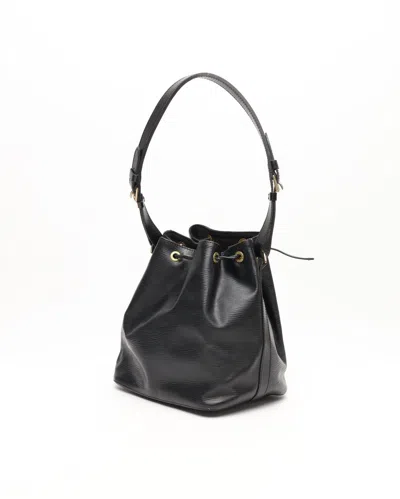 Pre-owned Louis Vuitton Epi Petit Noé Bag In Black