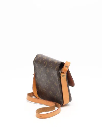 Pre-owned Louis Vuitton Monogram Cartouchiere Pm Bag In Brown