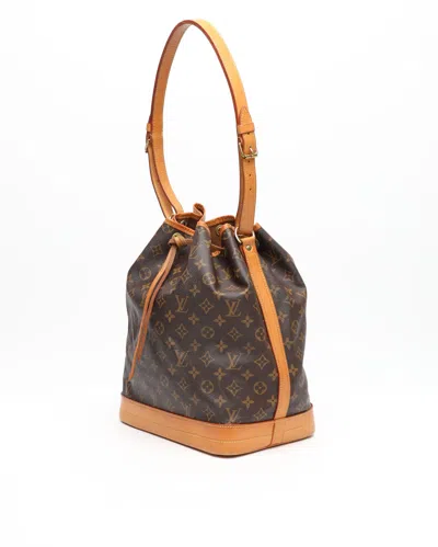 Pre-owned Louis Vuitton Monogram Noé Gm Bag In Brown