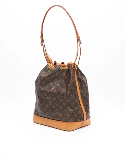 Pre-owned Louis Vuitton Monogram Noé Gm Bag In Brown