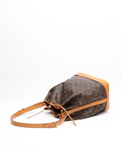 Pre-owned Louis Vuitton Monogram Noé Gm Bag In Brown