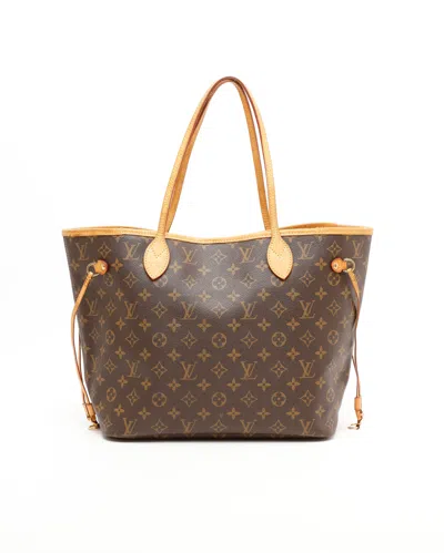 Pre-owned Louis Vuitton Monogram Neverfull Mm Tote Bag In Brown