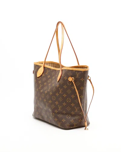 Pre-owned Louis Vuitton Monogram Neverfull Mm Tote Bag In Brown