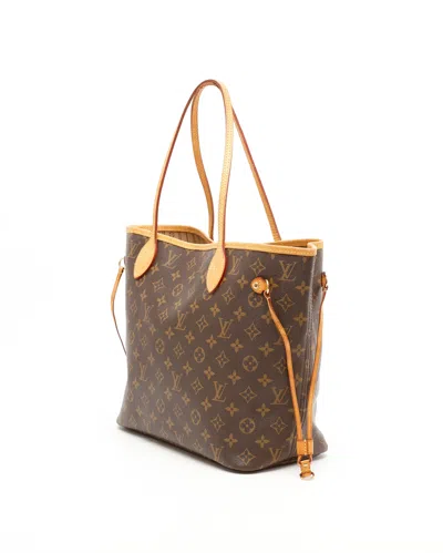 Pre-owned Louis Vuitton Monogram Neverfull Mm Tote Bag In Brown