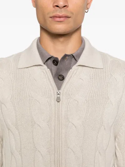 Gran Sasso X Casa Frumoasa Cable-knit Cardigan In Neutral