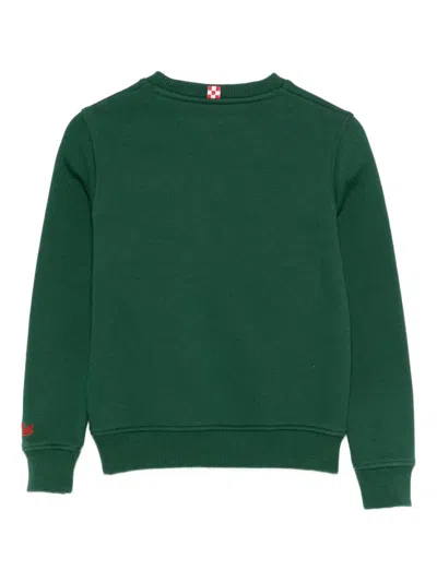 Mc2 Saint Barth Lettering-print Sweater In Green