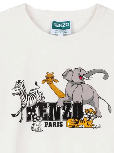 Kenzo Animal-print T-shirt In White
