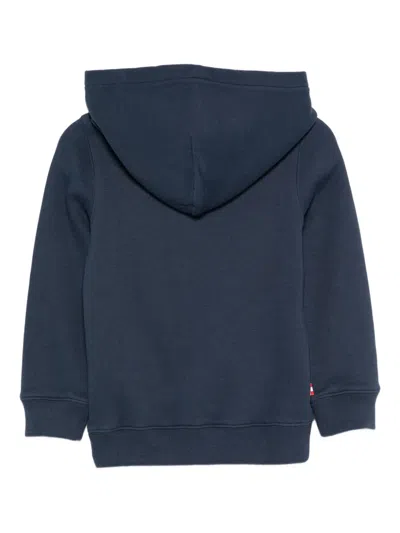 Mc2 Saint Barth Logo-lettering Hoodie In Blue