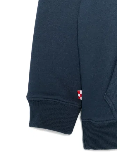 Mc2 Saint Barth Logo-lettering Hoodie In Blue