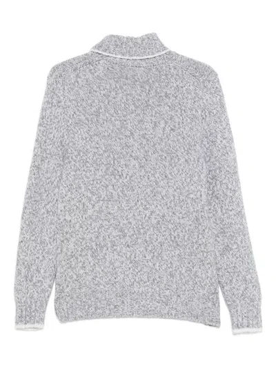 Gran Sasso Turtleneck Wool Sweater In Gray